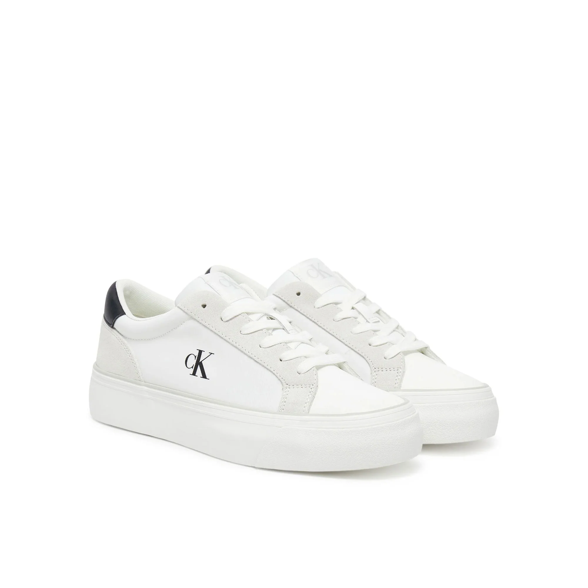 Sneakers vulc flatform nylon mix bianco/nero - Image 15